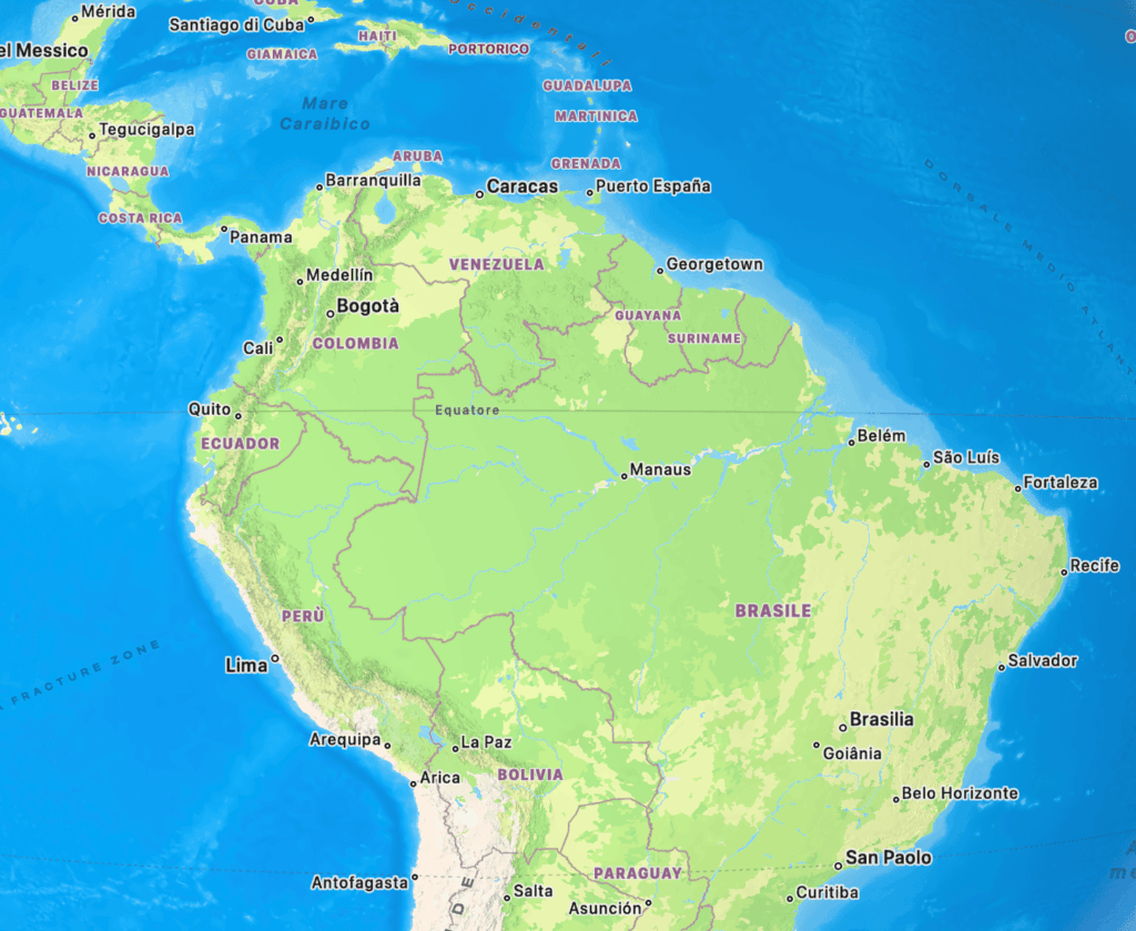 mappa della Colombia